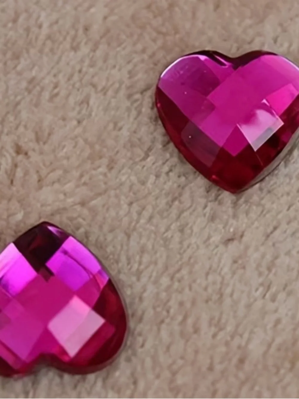 Assorted Faceted Heart Rhinestones - Multicolor Pack